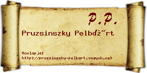 Pruzsinszky Pelbárt névjegykártya
